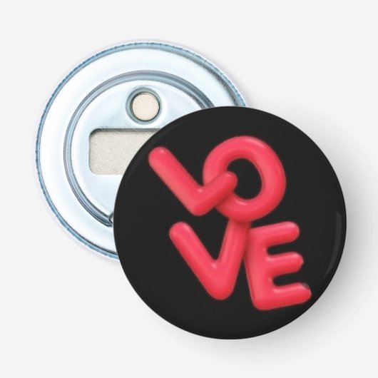 Décapsuleur Patch d'amour 💕 — Épinglette de la Saint-Valentin (Devant)