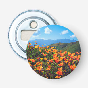 Décapsuleur Pavots de Californie couvrant un flanc de colline