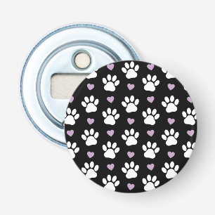 Décapsuleur Paw Motif, Chien Paws, White Paws, Lilac Hearts