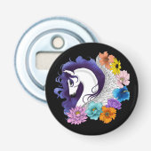 Décapsuleur Pegasus Noir Floral (Devant)