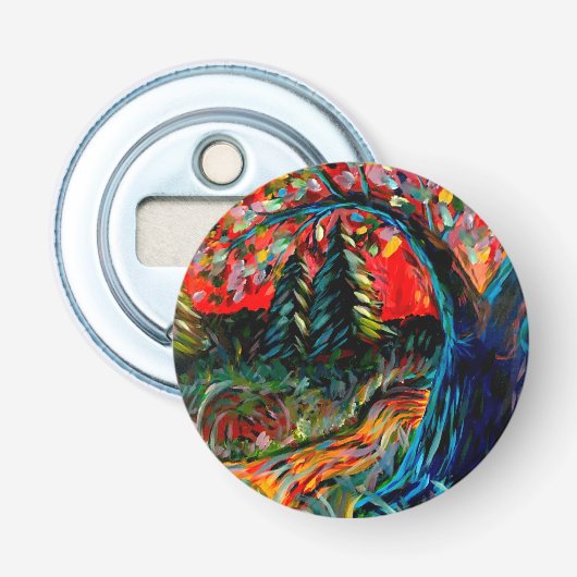 Décapsuleur Peinture Colorée Sur Arbre Et Rivière (Devant)