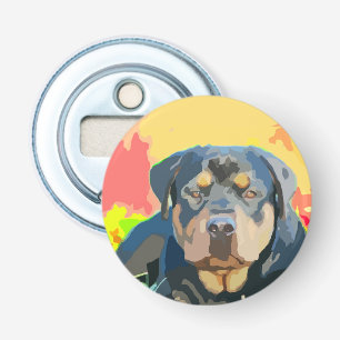 Décapsuleur Peinture de Digitals de portrait de rottweiler