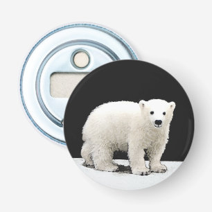 Décapsuleur Peinture de l'ours polaire - Art original de la fa