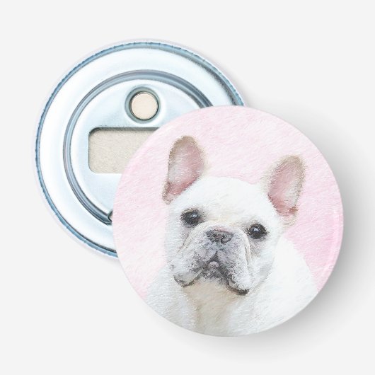 Décapsuleur Peinture française de Bulldog (Crème/Blanc) - Art  (Devant)