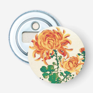 Décapsuleur Peinture japonaise vintage de Chrysanthèmes