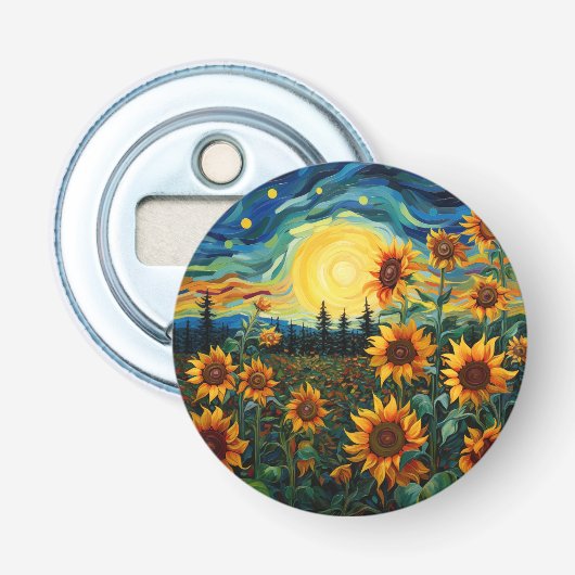 Décapsuleur Peinture Tournesols de Van Gogh (Devant)