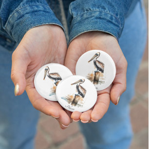 Décapsuleur Pelican debout sur un poteau, personnalisable