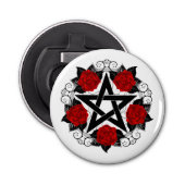 Décapsuleur Pentagramme aux roses rouges (Devant)