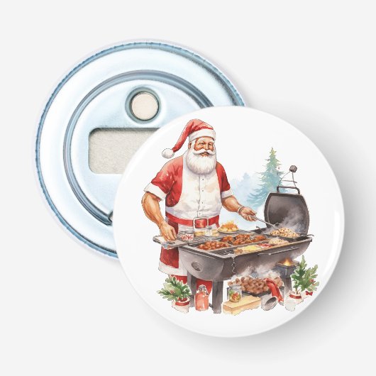 Décapsuleur Père Noël au Grill à Noël (Devant)