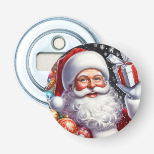 Décapsuleur Père Noël classique avec cadeau et ornements