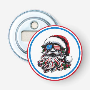 Décapsuleur Père Noël de Noël Patriotique/Américaine