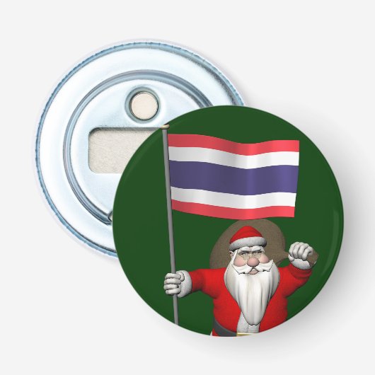 Décapsuleur Père Noël Sucré Avec Drapeau De Thaïlande (Devant)