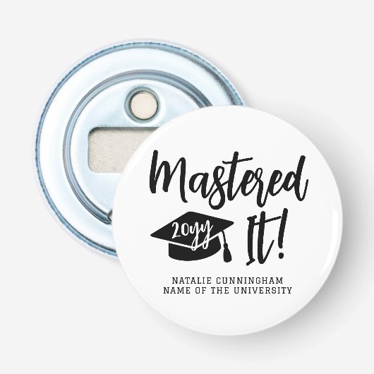 Décapsuleur Personalized Masters Degree Graduation Mastered It (Devant)