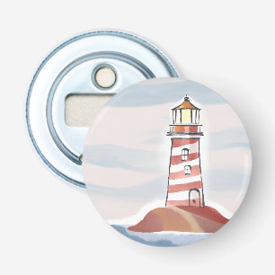 Décapsuleur Phare classique   Aquarelle côtière océanique