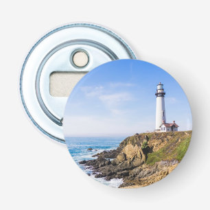 Décapsuleur Phare sur la colline bleu ciel maison blanche océa