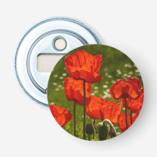Décapsuleur Photo de gros plan de coquelicots lumineux