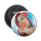 Décapsuleur Photo faite sur commande avec le nom et la date (Devant)