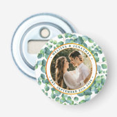 Décapsuleur Photo moderne Eucalyptus Mariage or vert (Devant)