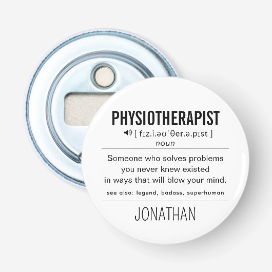 Décapsuleur Physiothérapeute personnalisée drôle (Devant)