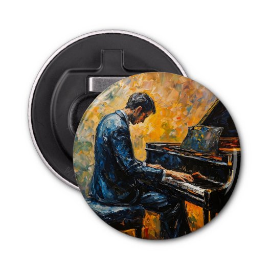 Décapsuleur Piano Player - Peinture à l'huile (Devant)