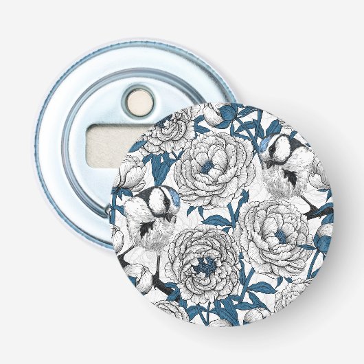 Décapsuleur Pies blanches et mésanges bleues (Devant)