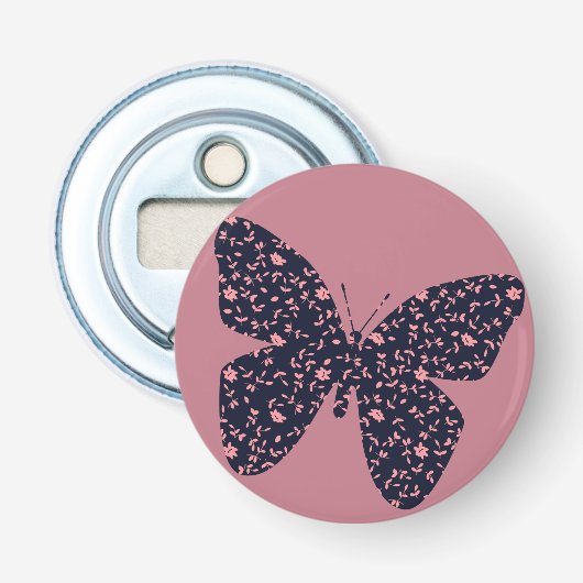 Décapsuleur Pink and Violet Floral Butterfly (Devant)