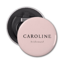 Pink Minimal Bridesmaid Nom personnalisé