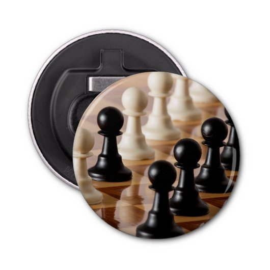 Décapsuleur Pions sur le tableau d'échecs (Devant)