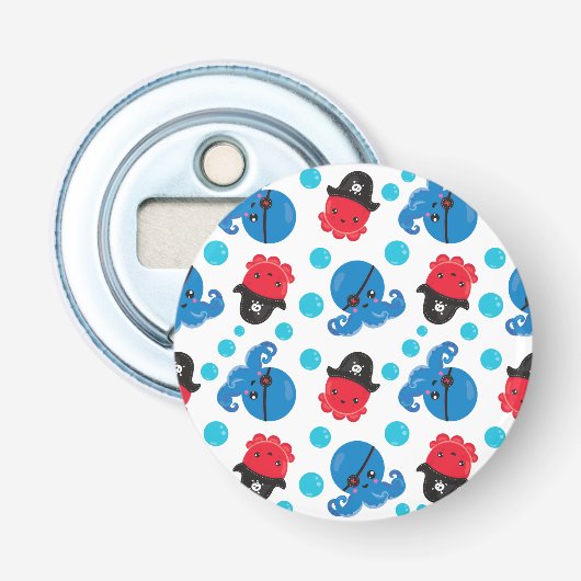 Décapsuleur Pirate Octopus, Motif de pieuvre, Animaux de mer (Devant)