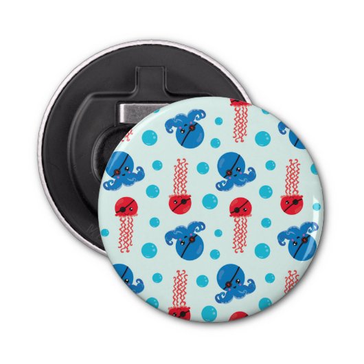 Décapsuleur Pirate Octopus, Pirate Jellyfish, Sea Animaux (Devant)