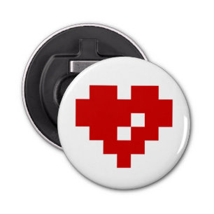 Décapsuleur Pixel Coeur 8 bits Amour