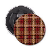 Décapsuleur Plaid de pixel en rouge et or (Devant)