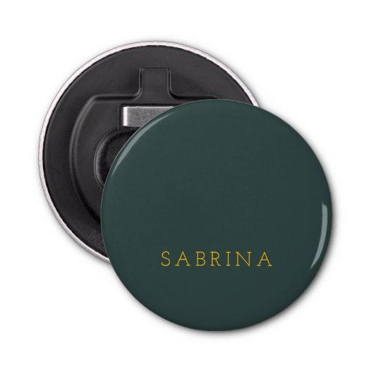 Décapsuleur Plain Modern Minimalist Own Name Dusty Green (Devant)