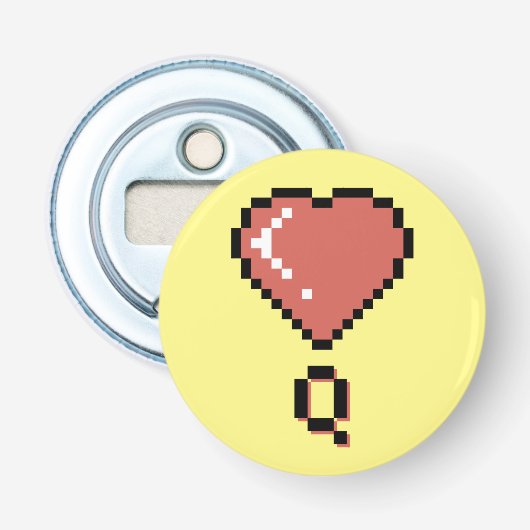 Décapsuleur Plan noir de la reine du coeur (Devant)