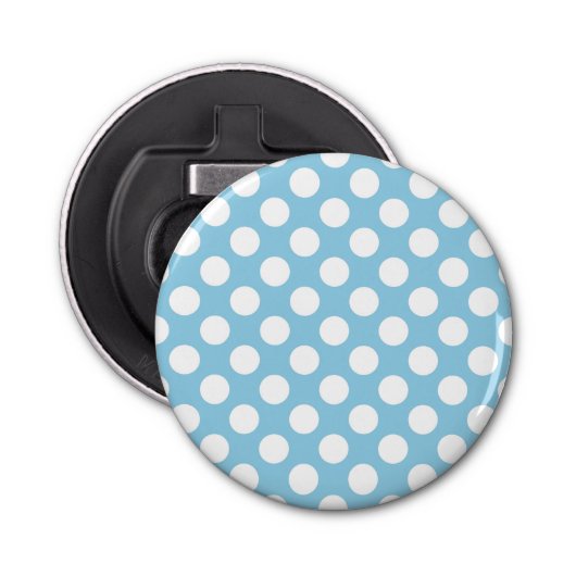 Décapsuleur Pois Bleus, Motif Pointe Polka, Points, Pointe (Devant)