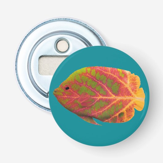 Décapsuleur Poisson tropique feuille d'Aspen 1 (Devant)