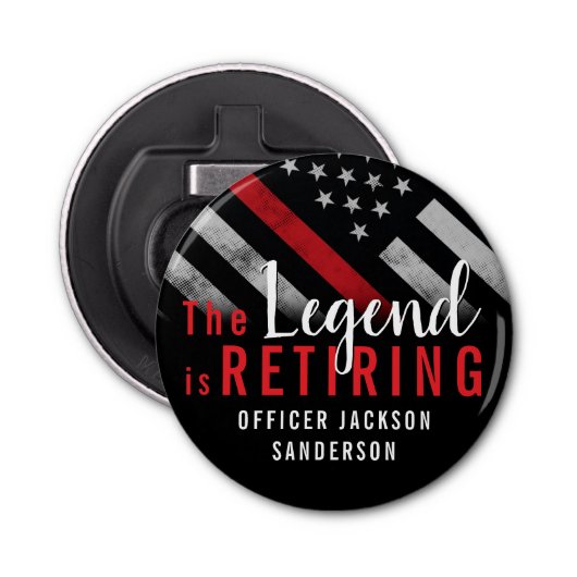 Décapsuleur Pompier Retraite Service d'incendie pompier (Devant)