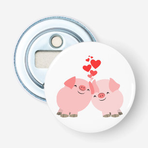 Décapsuleur Portes de caricature mignonnes en Love Bouton Ouve