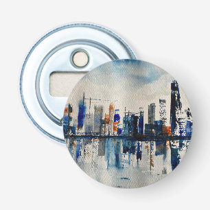 Décapsuleur Poster de peinture Abstraite de London City Skylin