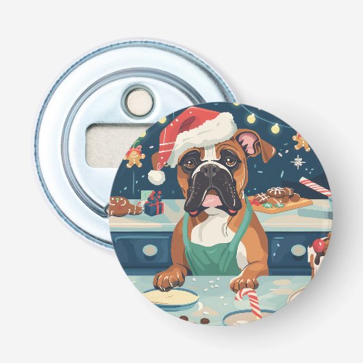 Décapsuleur Préparatifs de Noël pour Boxer : une fête de pâtis (Devant)