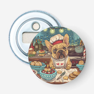 Décapsuleur Préparation de fêtes de Noël de Bouledogue Françai