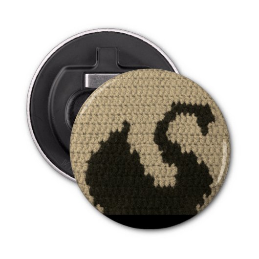 Décapsuleur Profil de cygne noir Crochet naturel unique Imprim (Devant)