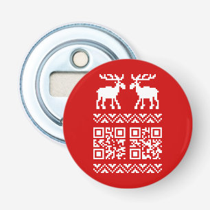 Décapsuleur Pugilant pull de Noël QR Code Bonne Année !