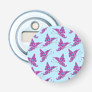 Décapsuleur Purple Butterflies on Light Blue, Butterfly Print