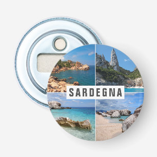 Décapsuleur Quatre photos de plages de Sardaigne en collage so