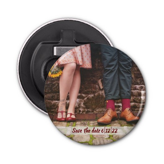 Décapsuleur Quirky enregistrer la date personnalisable ouvre-b (Devant)
