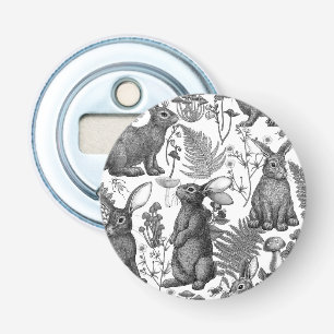 Décapsuleur Rabbits et flore boisée Bottle Opener