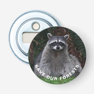 Décapsuleur Raccoon Wildlife Photo Conservation de la forêt