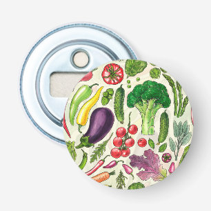 Décapsuleur Récolte de légumes et d'herbes sur le blanc