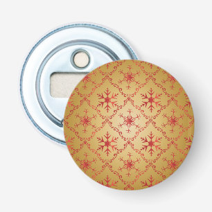 Décapsuleur Red Christmas Stars on Gold